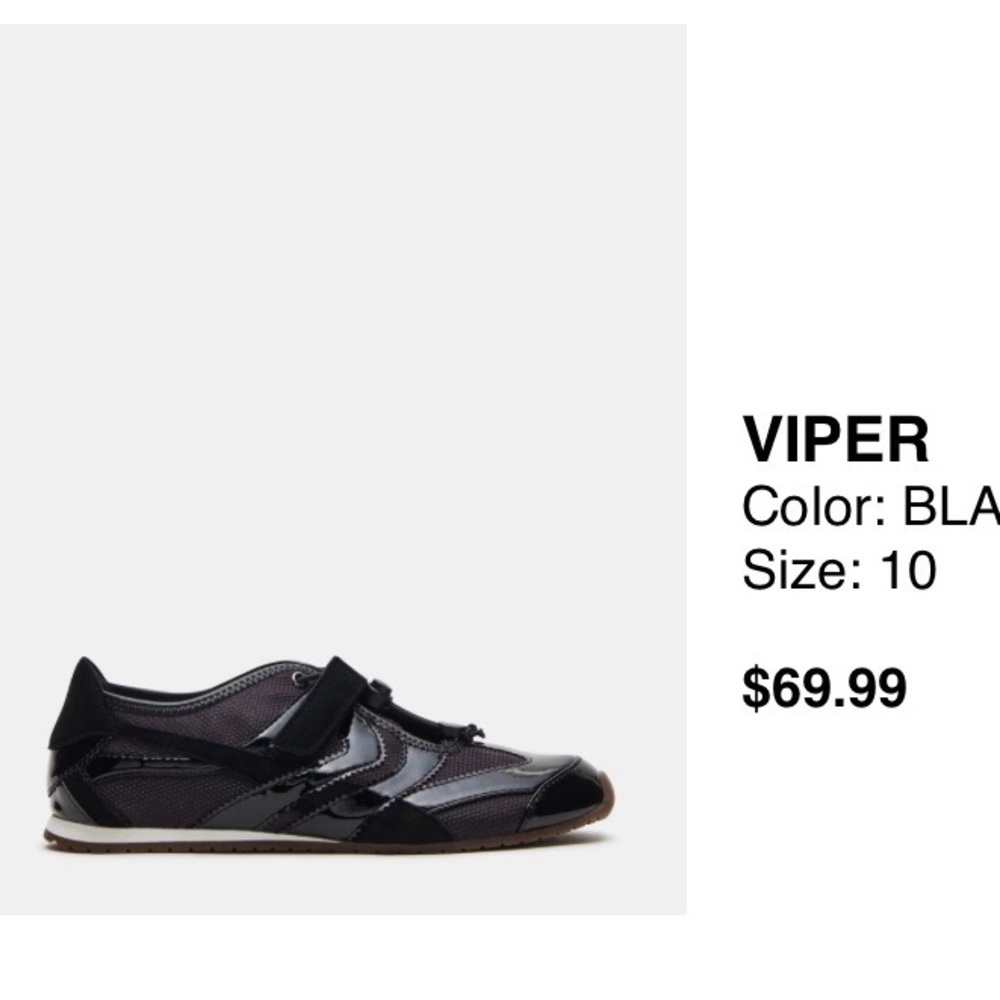 Steve Madden Viper Low-Top Sneakers in Black